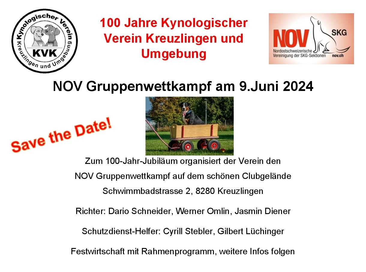 100 Jahre Kynologischer Verein Kreuzlingen - Grupenwettkampf NOV